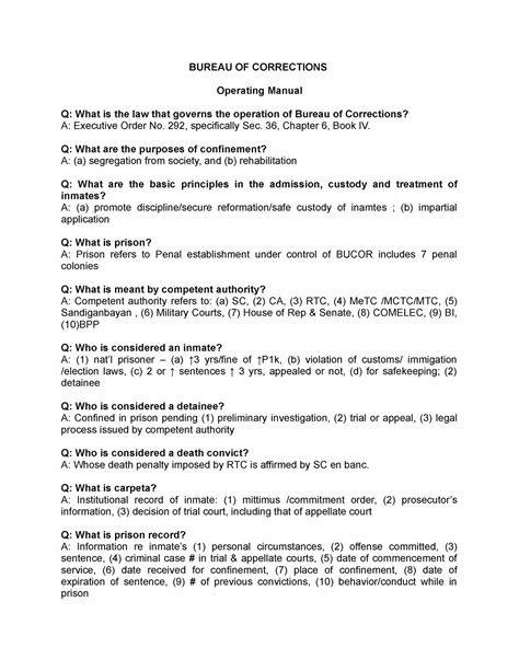 OF CORRECTIONS MANUAL.